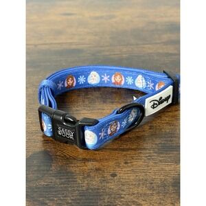 Sassy Woof x Disney Dog Collar Adjustable Small-Medium, Frozen Anna Elsa